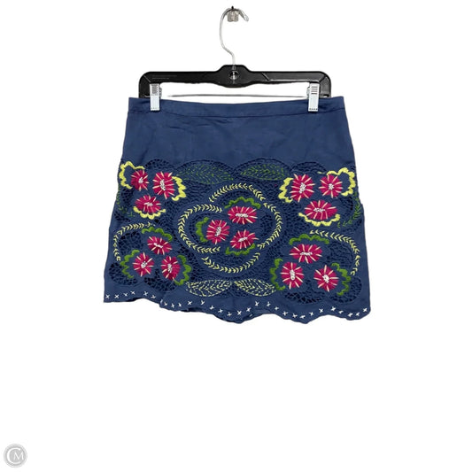Skirt Mini & Short By Anthropologie In Blue & Pink, Size: 8