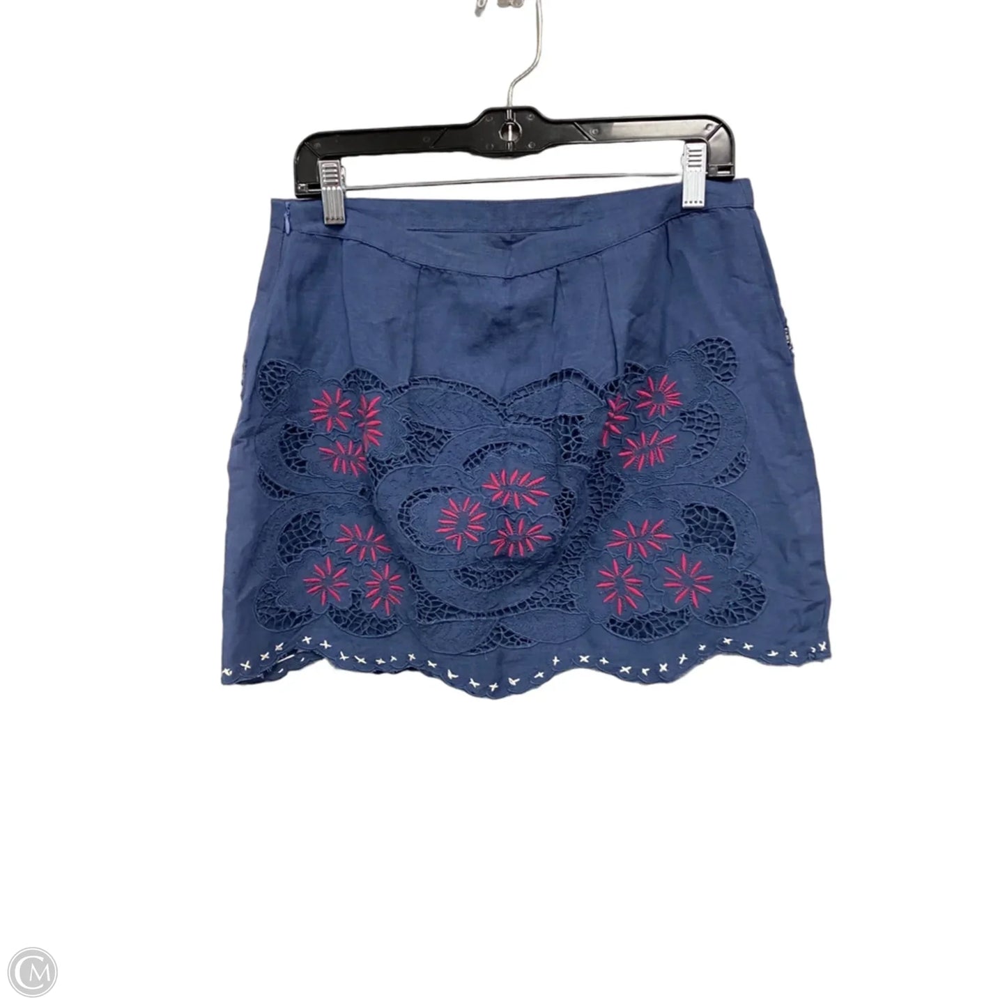 Skirt Mini & Short By Anthropologie In Blue & Pink, Size: 8