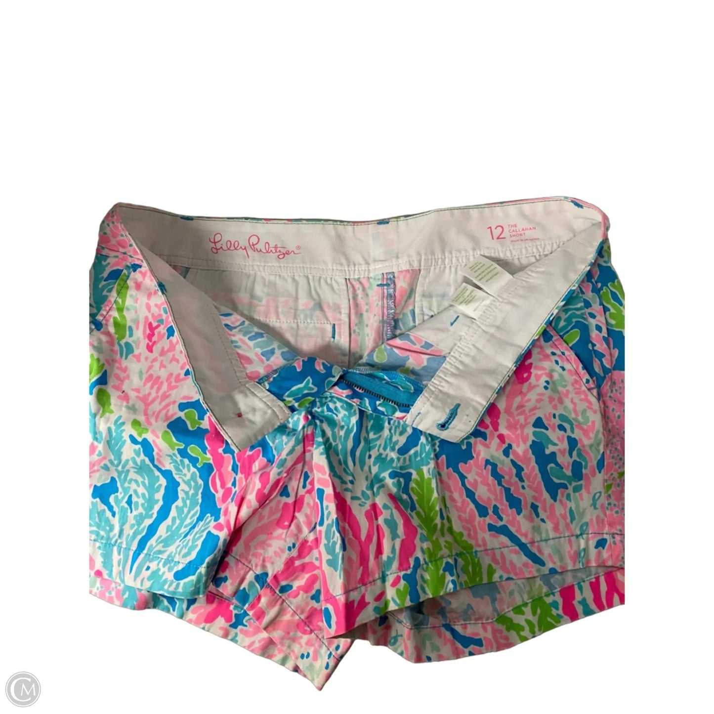 Shorts Designer By Lilly Pulitzer In Blue & Pink, Size: 12