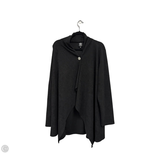 Cardigan By Bobeau In Black, Size: 1x