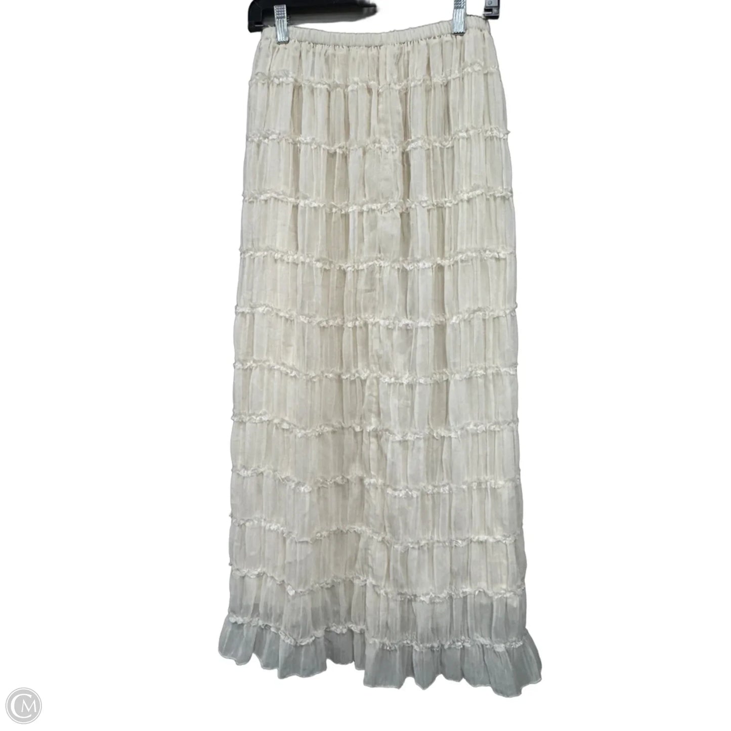 Skirt Maxi By Clothes Mentor In Cream, Size: S