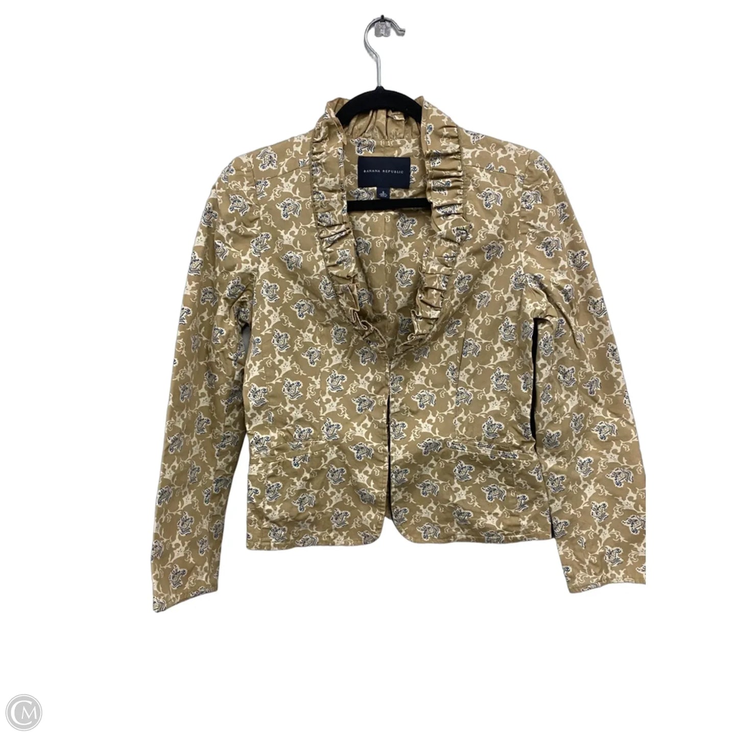 Blazer By Banana Republic In Blue & Tan, Size: S