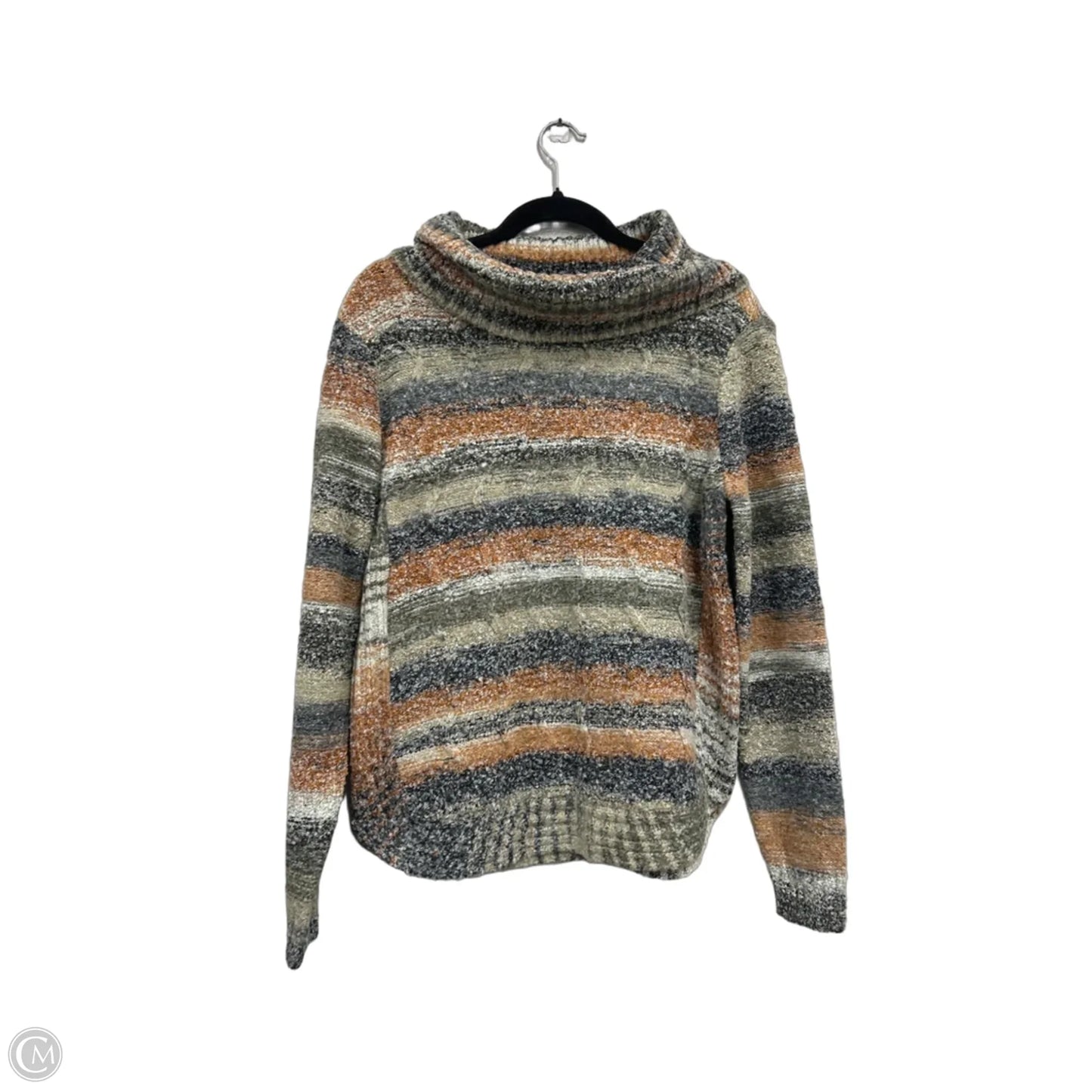 Sweater By Charlie B In Green & Orange, Size: M