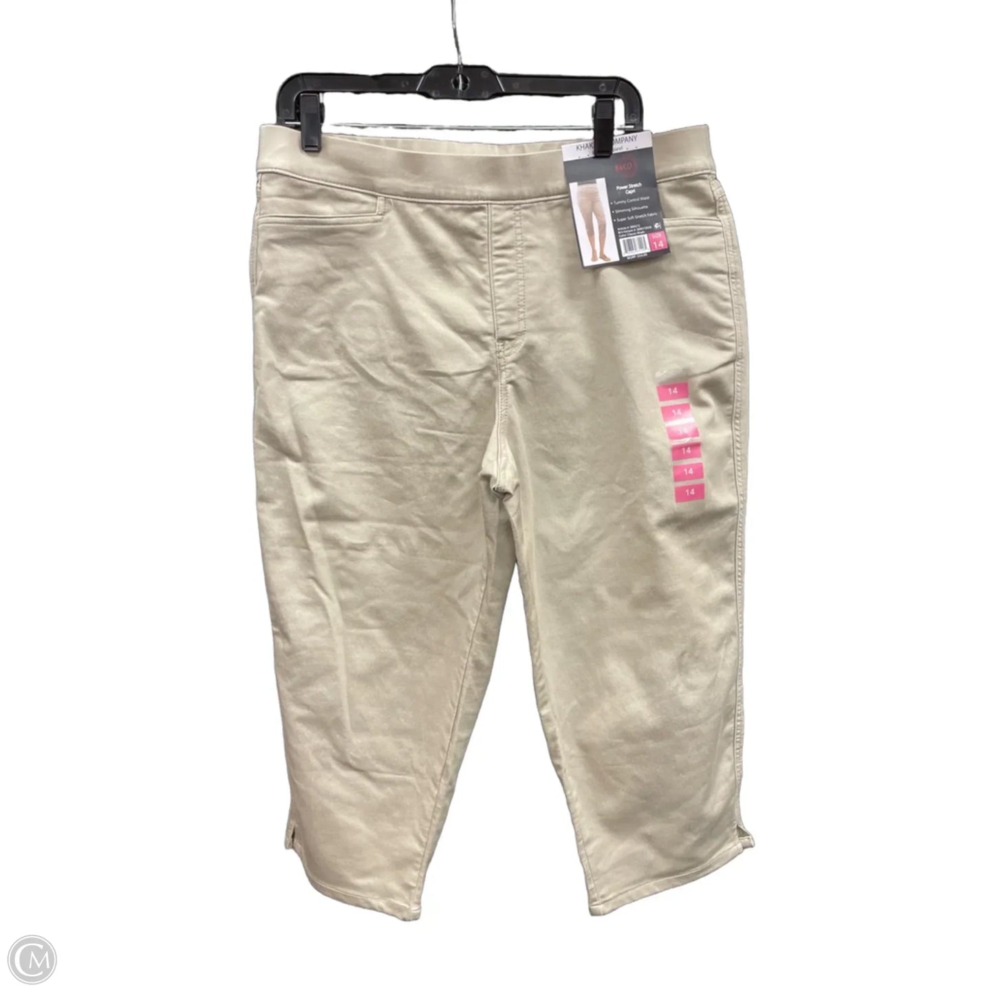 Pants Cropped By Classic Apparel In Tan, Size: 14