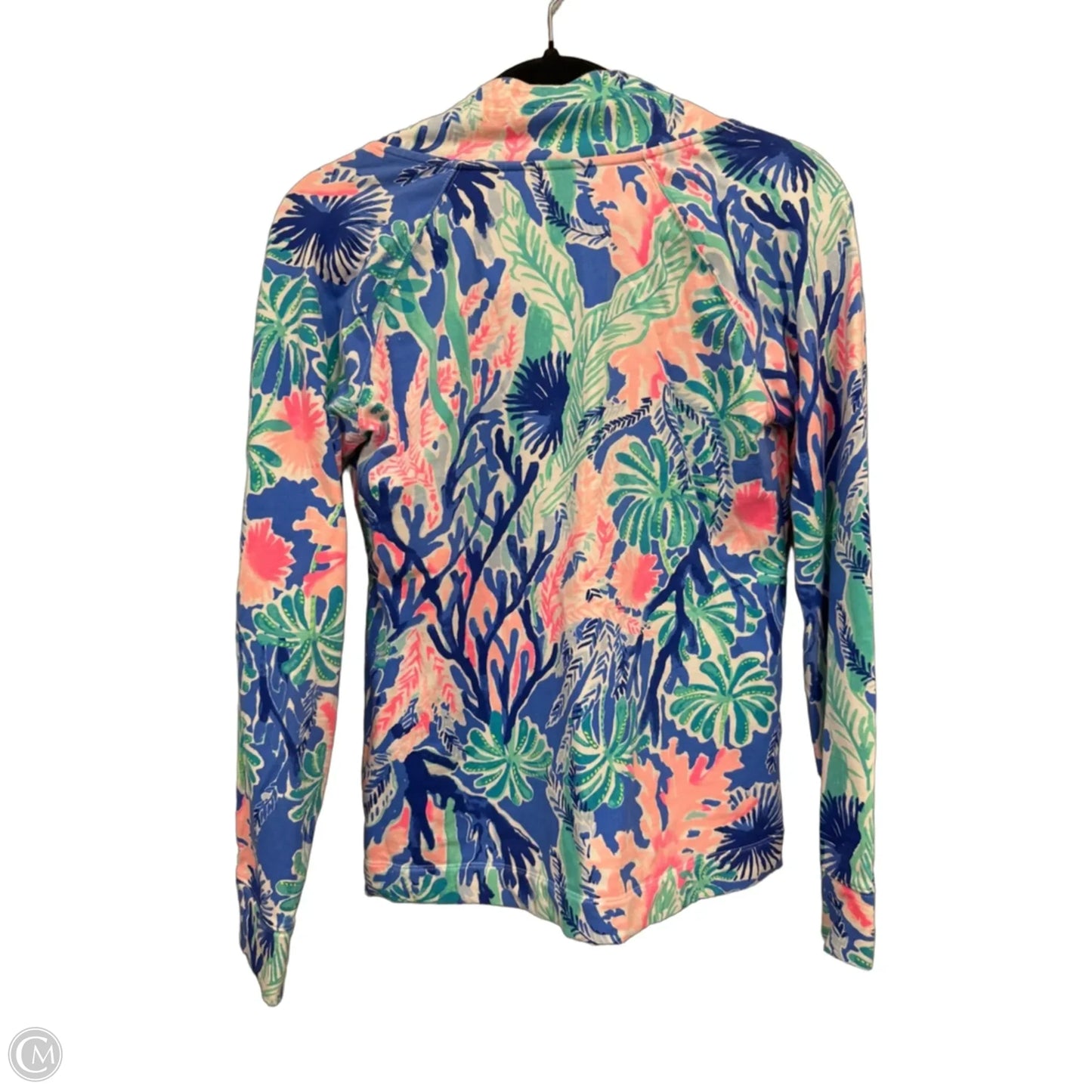 Top Long Sleeve Designer By Lilly Pulitzer In Blue & Pink, Size: S