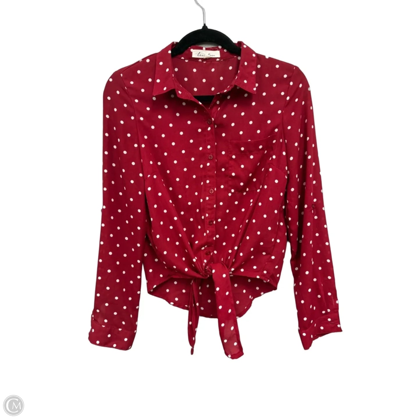 Blouse 3/4 Sleeve By Love Tree In Red & White, Size: S