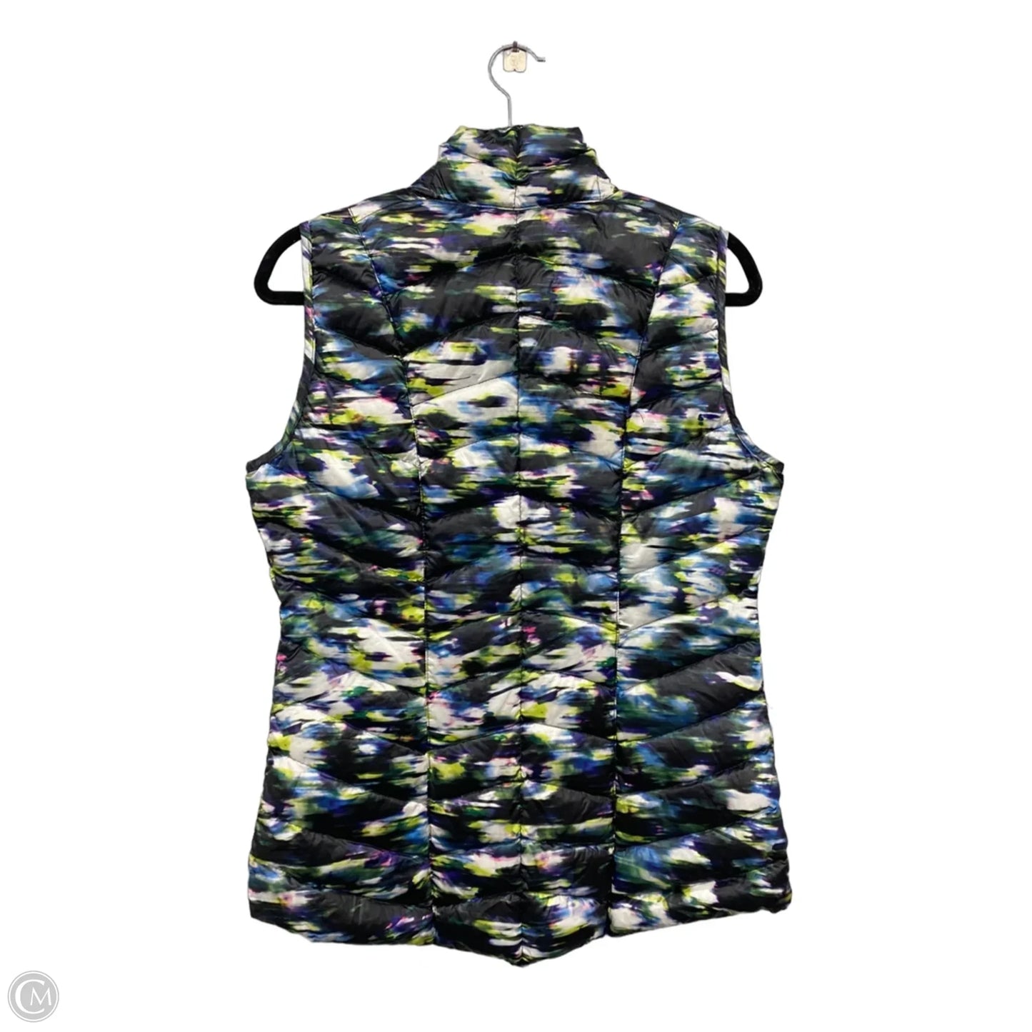 Vest Puffer & Quilted By Tangerine In Black & Green, Size: M