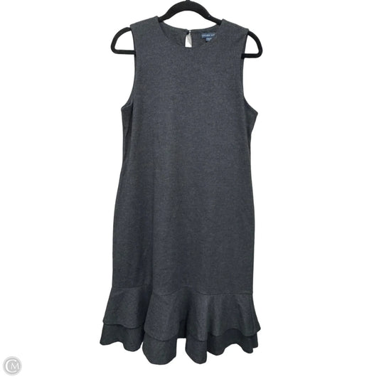 Dress Casual Midi By Ralph Lauren In Grey, Size: L