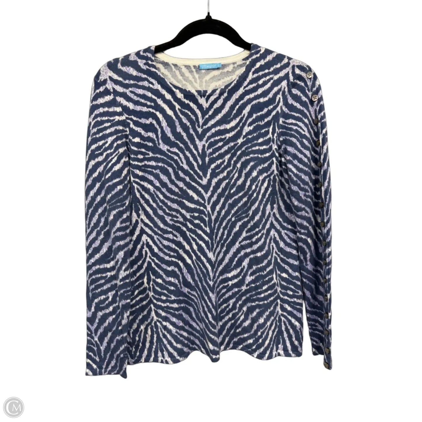 Sweater By J Mclaughlin In Blue & White, Size: S