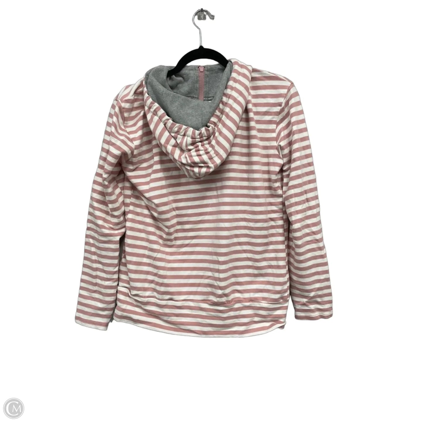Top Long Sleeve By Clothes Mentor In Pink & White, Size: L