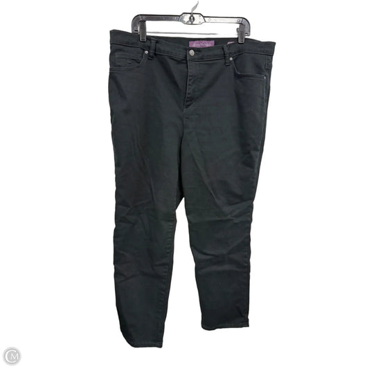 Jeans Straight By Gloria Vanderbilt In Black Denim, Size: 18