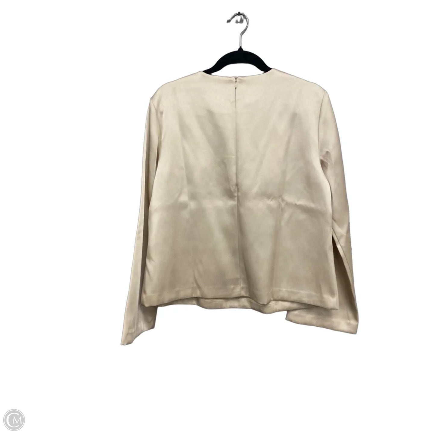Blouse Long Sleeve By H&m In Cream, Size: M