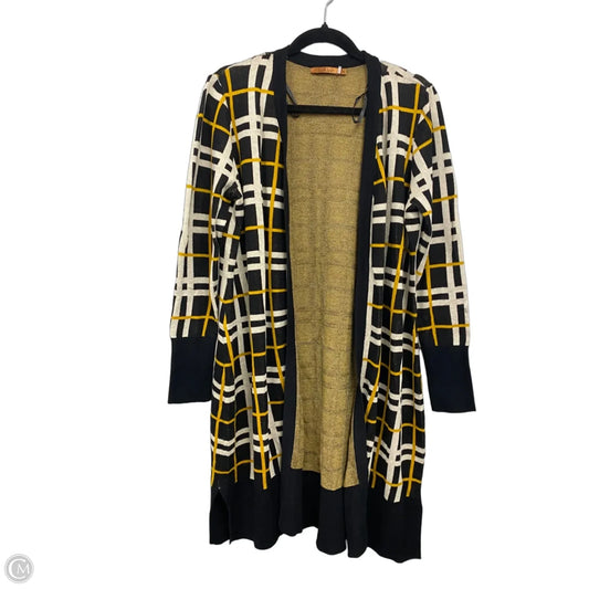 Sweater Cardigan By Belldini In Black & Yellow, Size: Xl