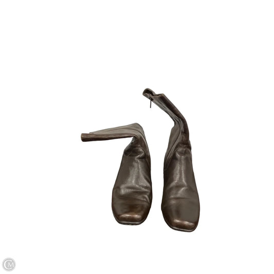 Boots Mid-calf Heels By Born In Brown, Size: 7