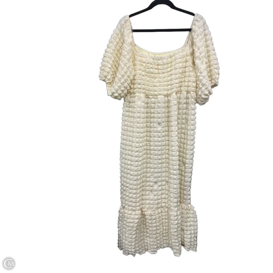 Dress Casual Maxi By Simply Southern In Cream, Size: Xl