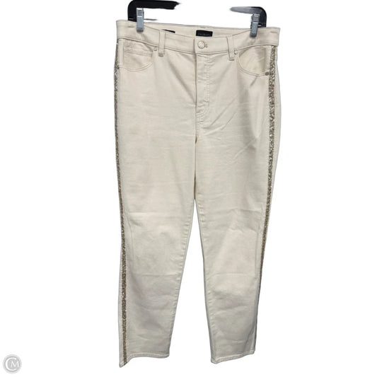 Jeans Straight By Talbots In Cream, Size: 10