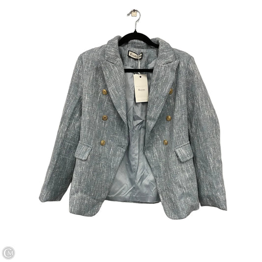Blazer By Clothes Mentor In Blue & White, Size: S