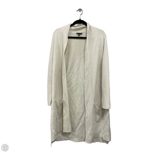 Sweater Cardigan By Eileen Fisher In Cream, Size: M