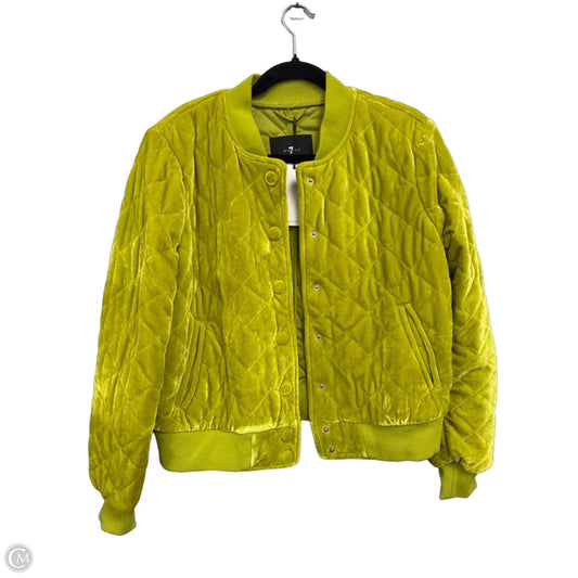 Jacket Puffer & Quilted By 7 For All Mankind In Chartreuse, Size: M