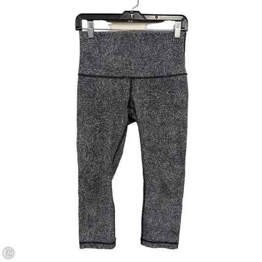 Athletic Leggings Capris By Lululemon In Black & White, Size: 8