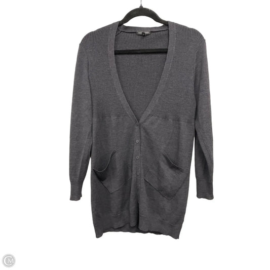Sweater Cardigan By Eileen Fisher In Grey, Size: S