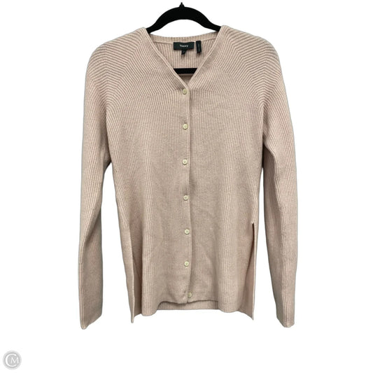 Sweater Cardigan By Theory In Pink, Size: S
