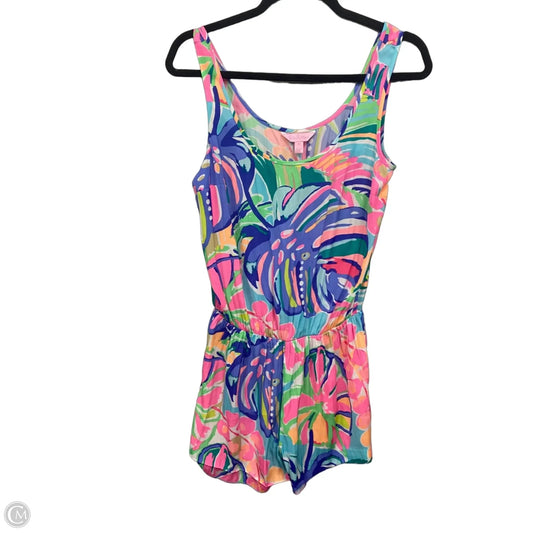 Romper Designer By Lilly Pulitzer In Pink & Purple, Size: Xs