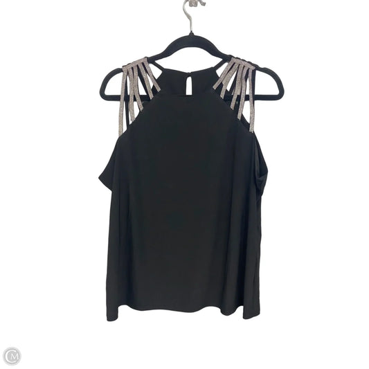 Top Sleeveless By Auw In Black & Silver, Size: Xl