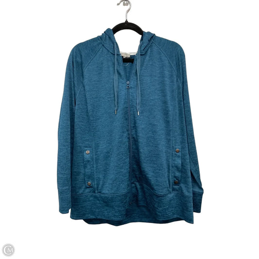 Athletic Top Long Sleeve Hoodie By Talbots In Teal, Size: Xl