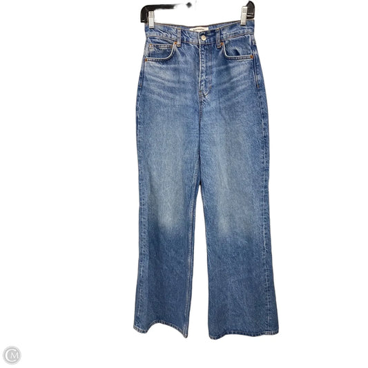 Jeans Wide Leg By Reformation In Blue Denim, Size: 2