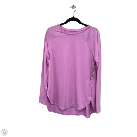 Athletic Top Long Sleeve Crewneck By Tek Gear In Pink, Size: L