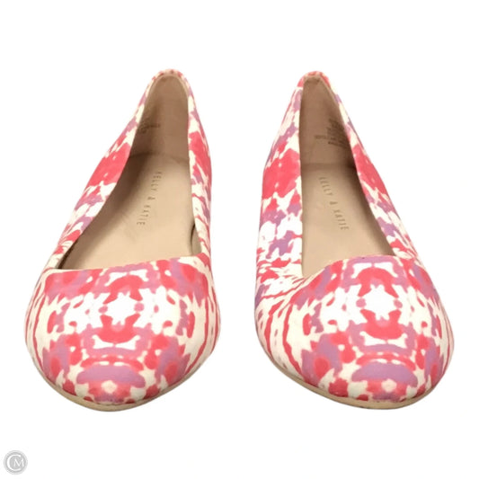 Shoes Flats By Kelly And Katie In Pink & White, Size: 8