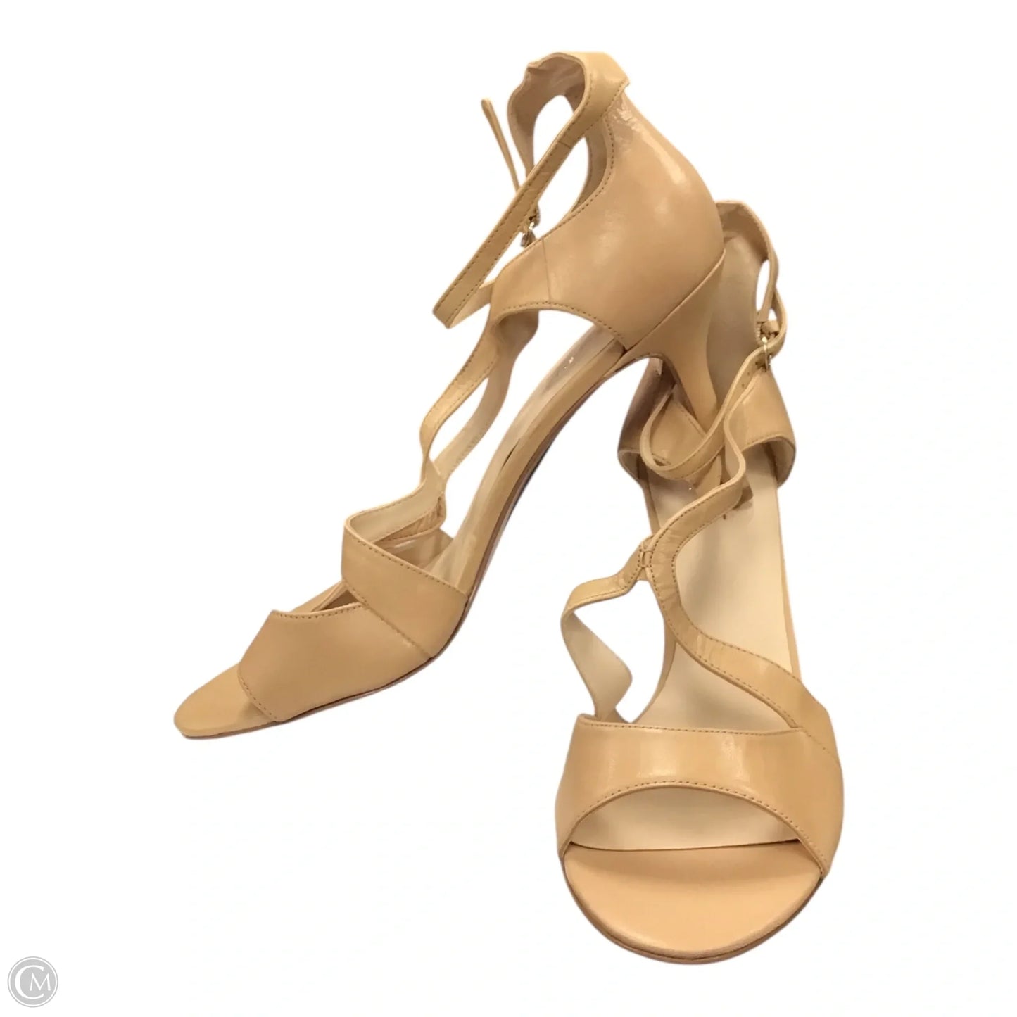 Sandals Heels Stiletto By Nine West In Tan, Size: 10.5