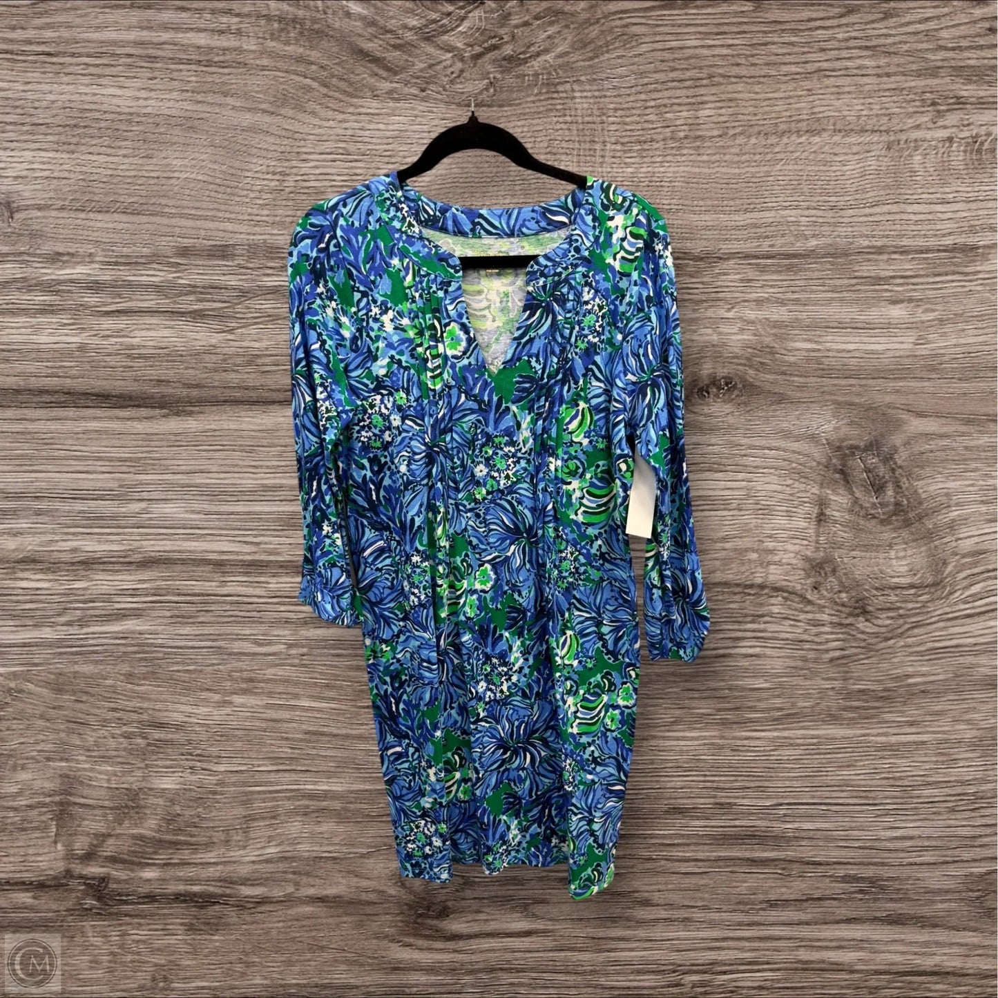 Dress Designer By Lilly Pulitzer In Blue & Green, Size: M