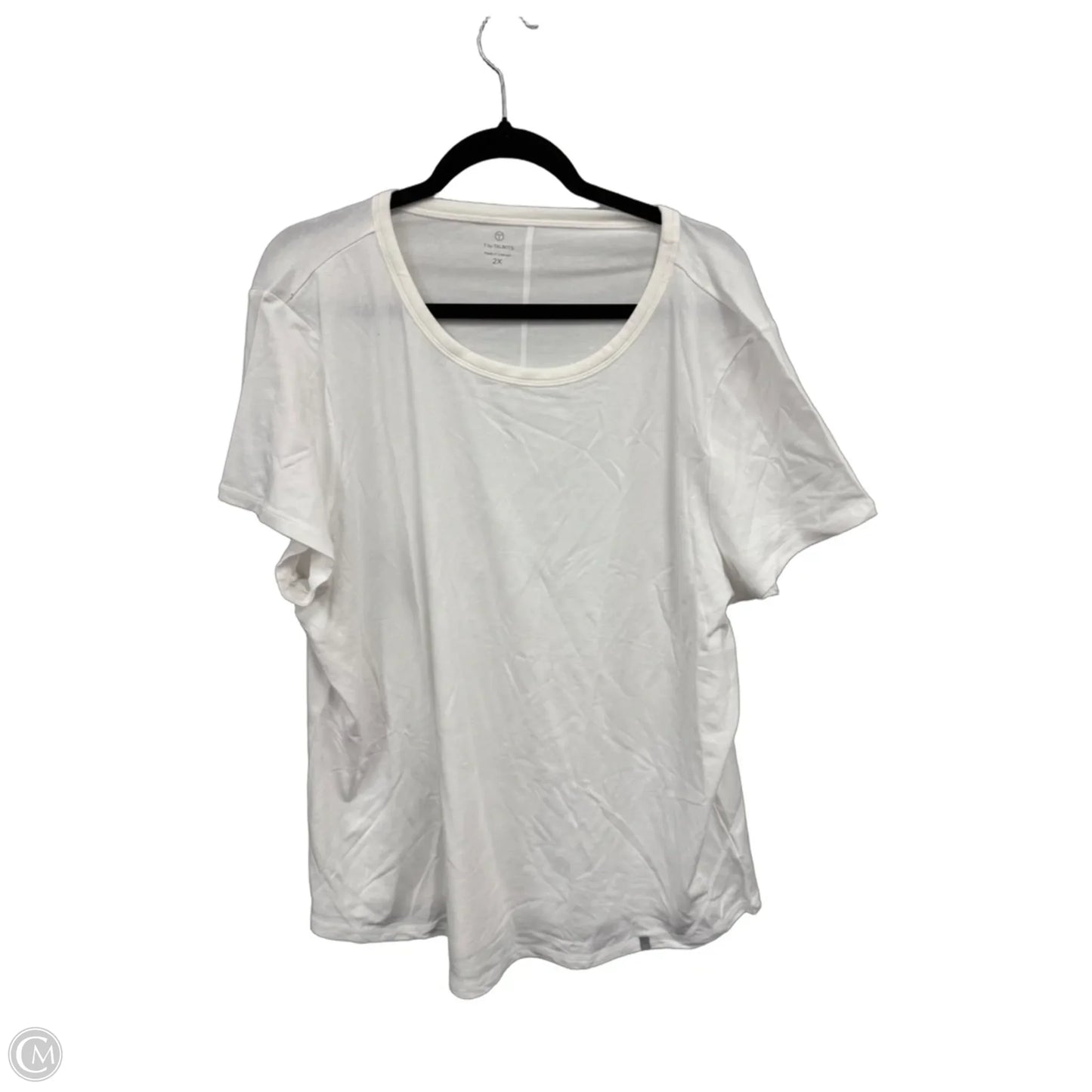 Top Short Sleeve By Talbots In White, Size: 2x