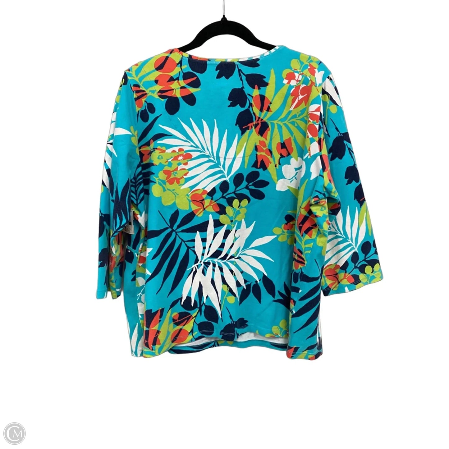 Top 3/4 Sleeve By Ruby Rd In Floral Print, Size: 1x