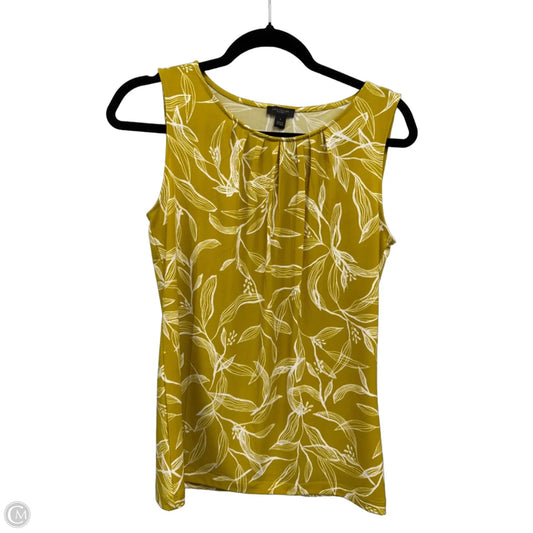 Top Sleeveless By Ann Taylor In Green & White, Size: S