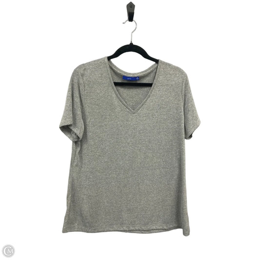 Top Short Sleeve By Apt 9 In Grey, Size: Xl