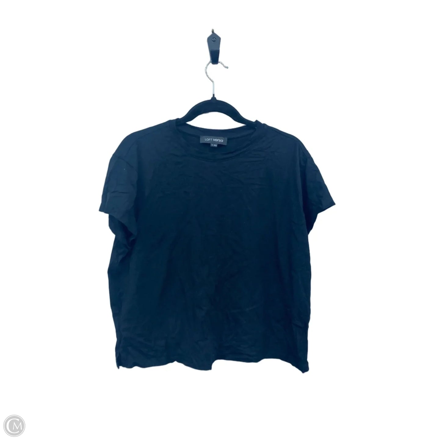Top Short Sleeve By Loft In Black, Size: Xl