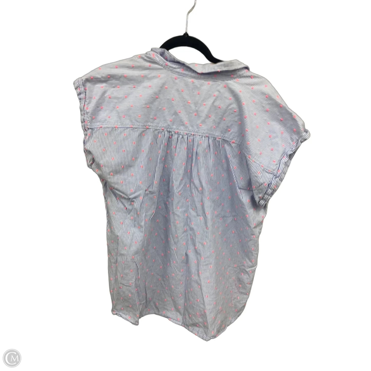 Top Short Sleeve By Loft In Striped Pattern, Size: L