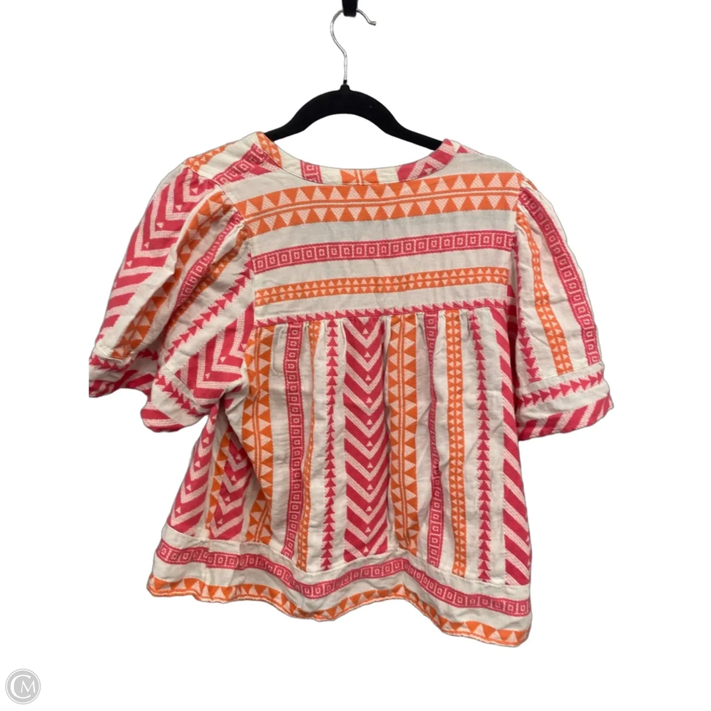 Top Short Sleeve By Old Navy In Orange & Pink, Size: L