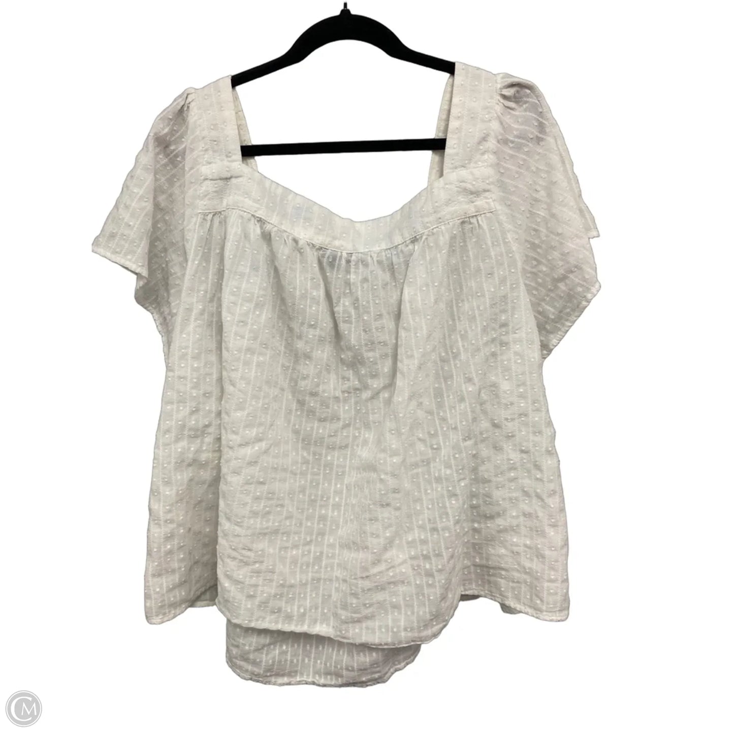 Top Short Sleeve By Torrid In White, Size: 4x