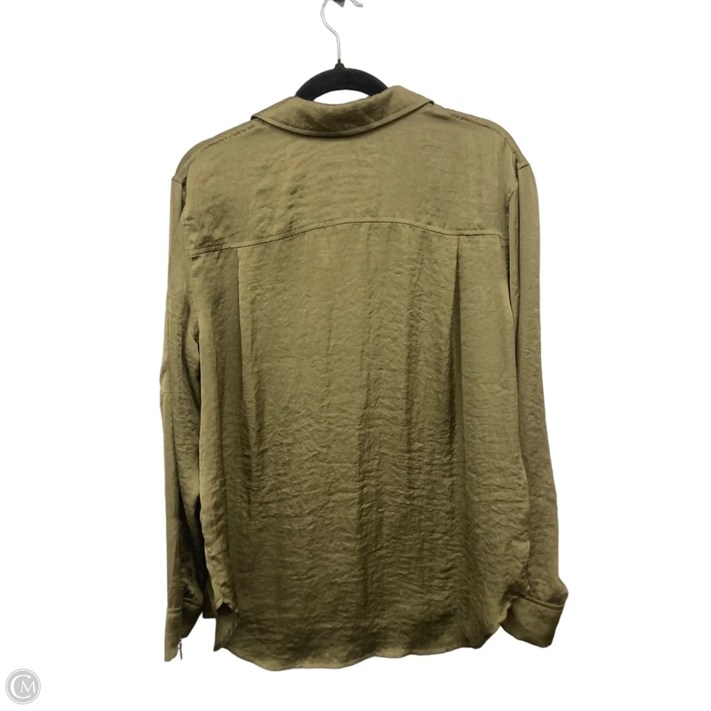 Blouse Long Sleeve By Treasure And Bond In Green, Size: L