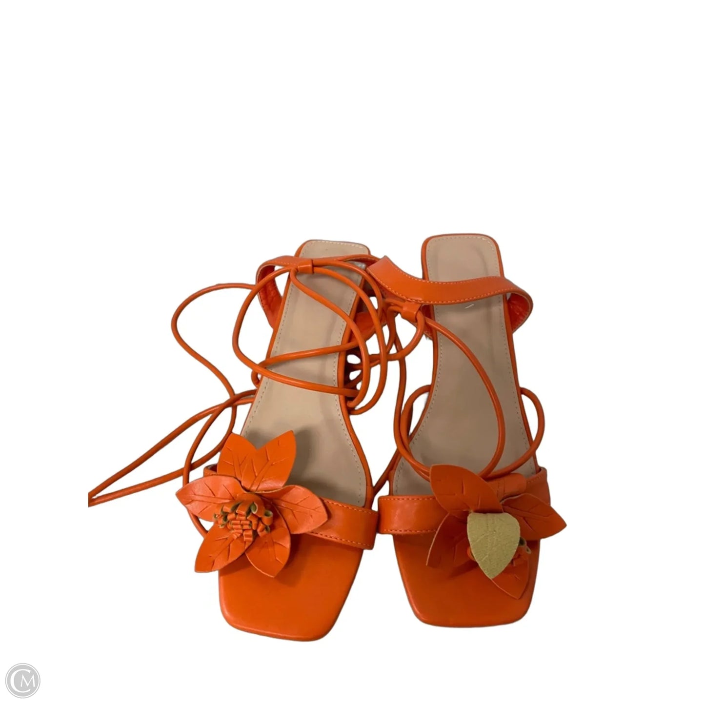 Shoes Heels Block By Clothes Mentor In Orange, Size: 11