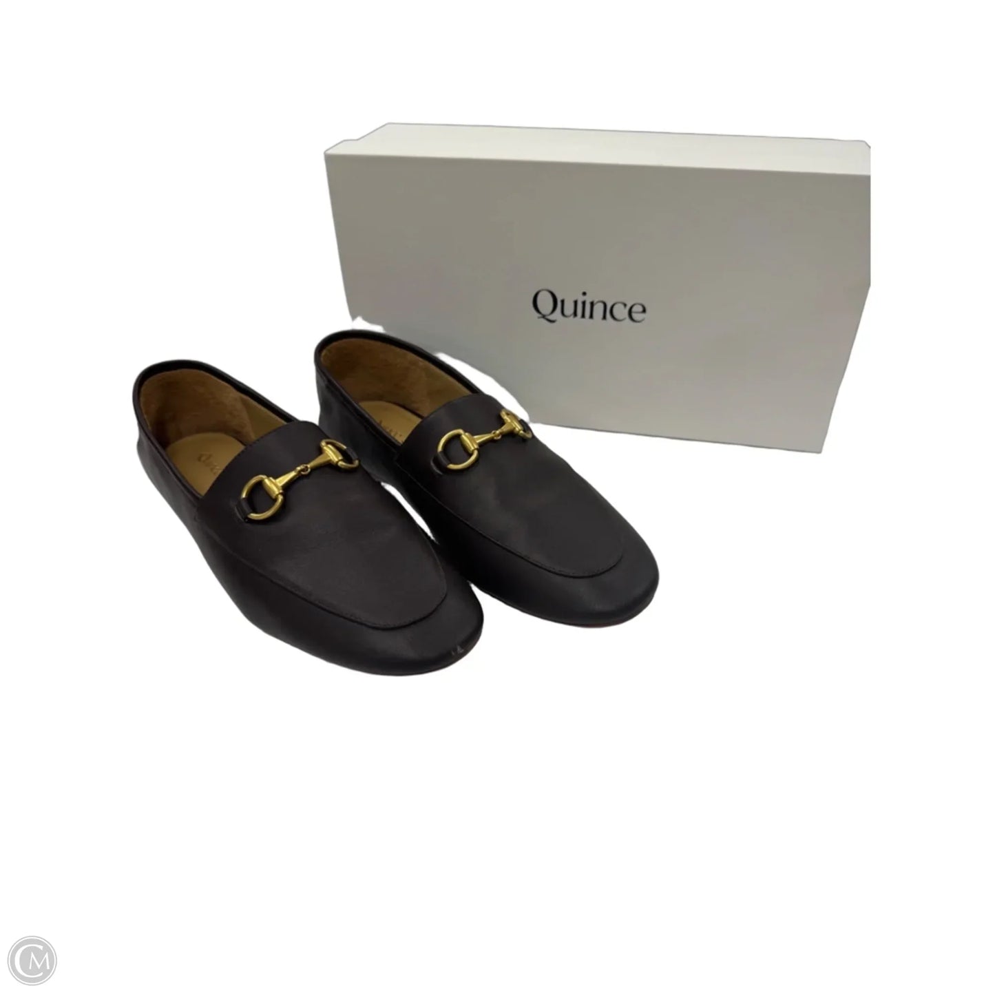 Shoes Flats By Quince In Brown & Gold, Size: 8
