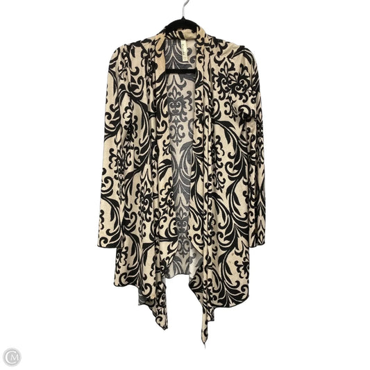 Sweater By Emerald In Black & Cream, Size: L