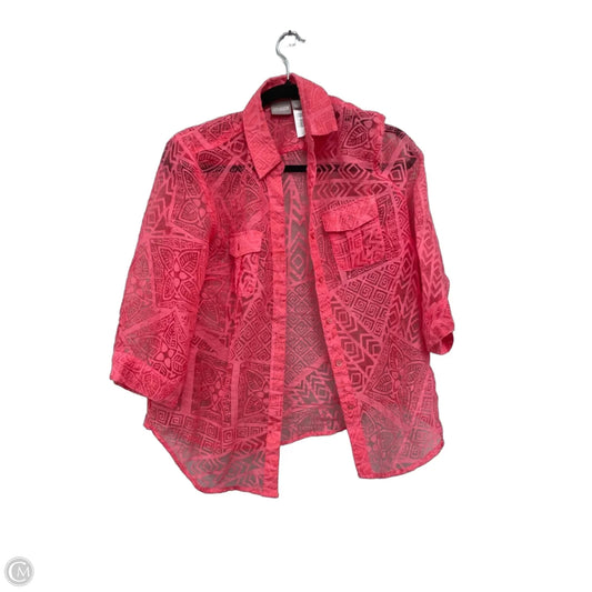Top 3/4 Sleeve By Chicos In Orange, Size: S