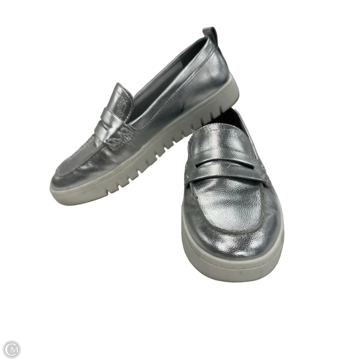 Shoes Flats By Anne Klein In Silver & White, Size: 7