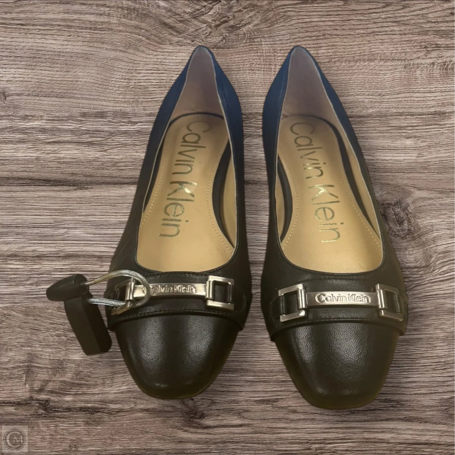 Shoes Flats By Calvin Klein In Black, Size: 7.5