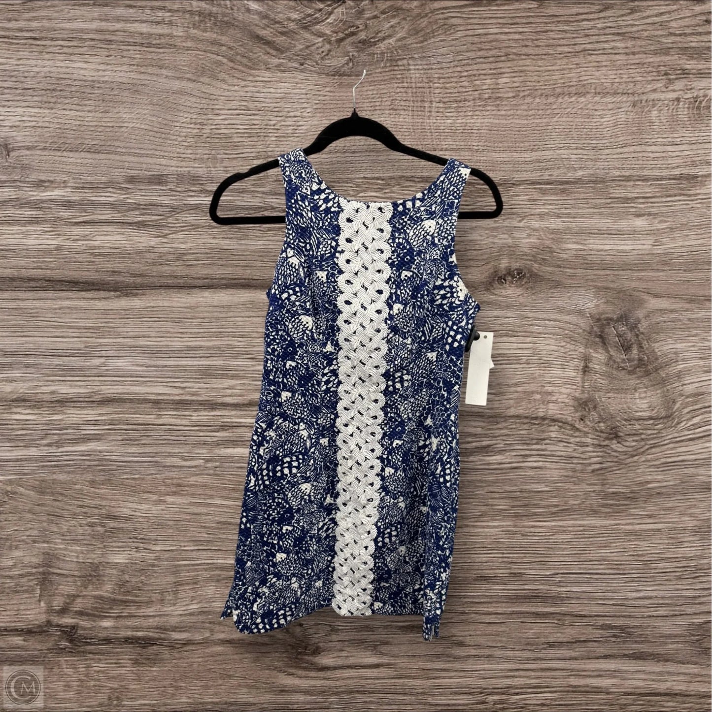 Dress Designer By Lilly Pulitzer In Blue & White, Size: 4